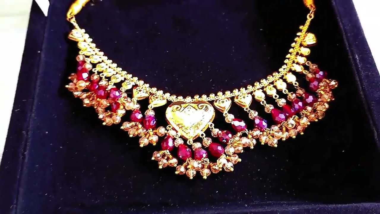 How to make 22k gold necklace heart shape design by crown gold jewelrs