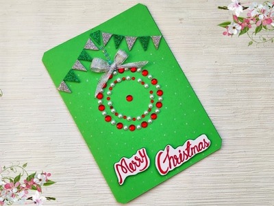 How to make Christmas cards easy || Handmade Christmas cards || Christmas greeting card making ideas