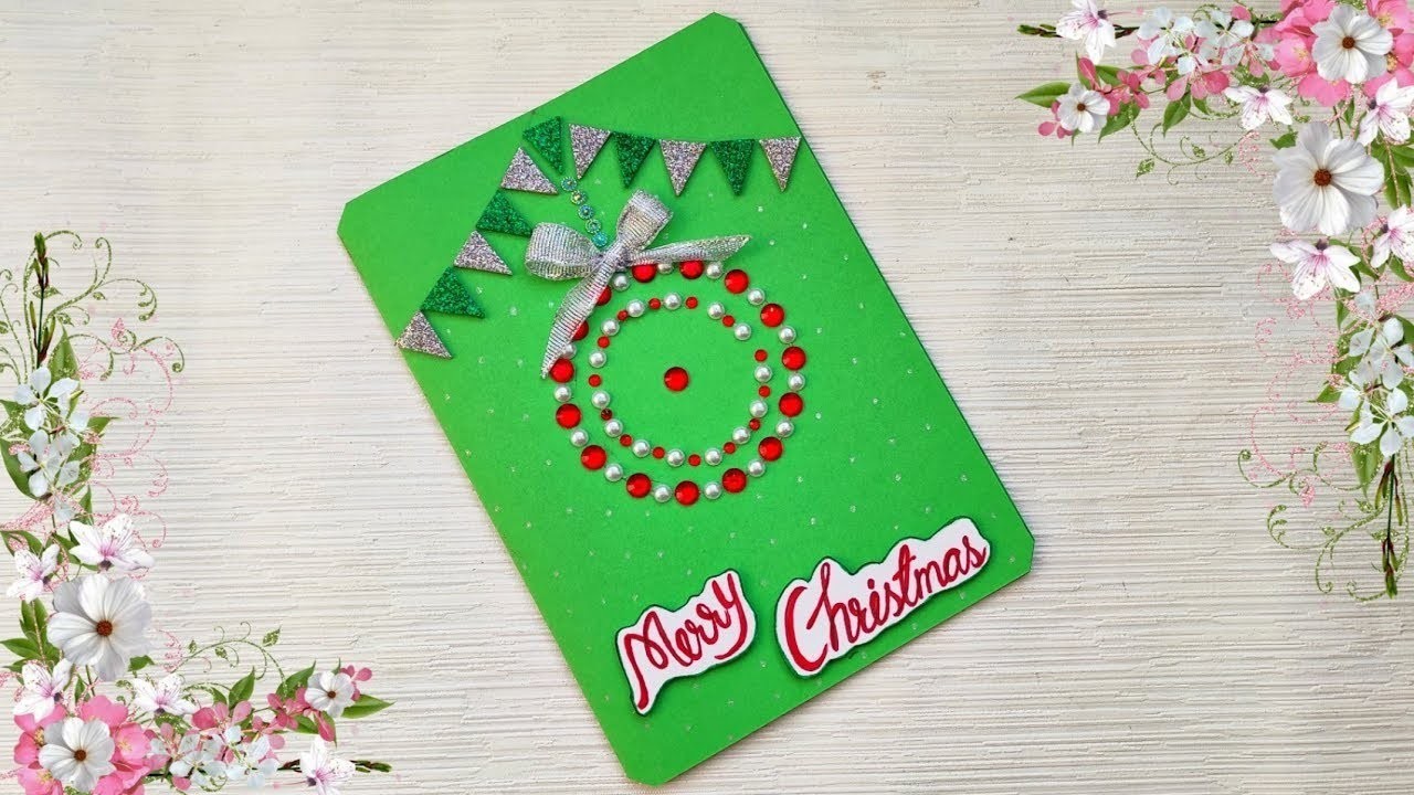 How to make Christmas cards easy || Handmade Christmas cards || Christmas greeting card making ideas