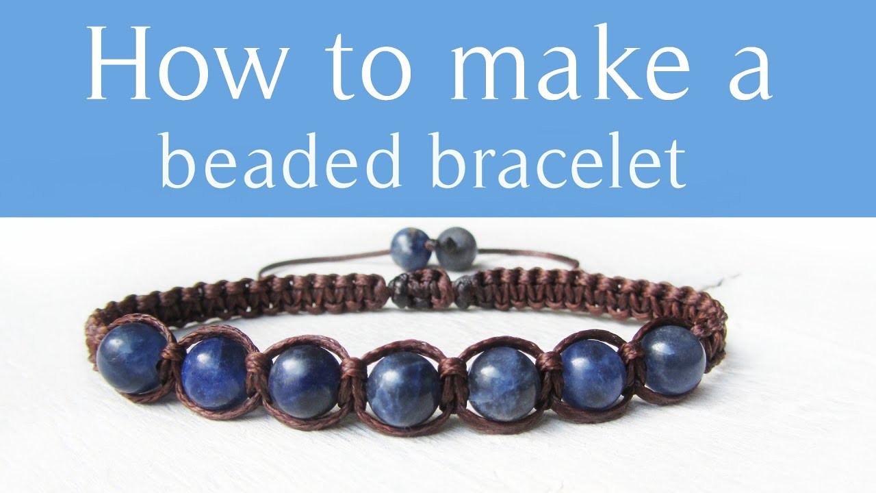 How to make macramé bracelet with beads  - DIY macramé bracelet for beginners