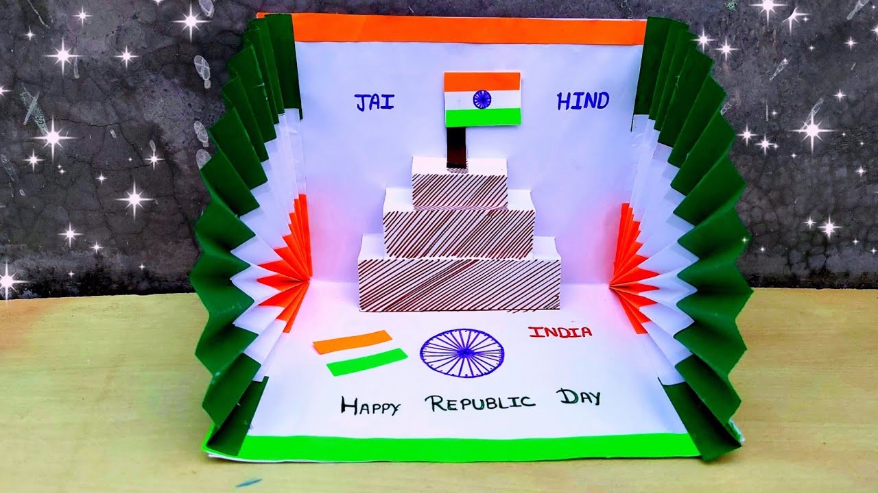 How to Make Republic Day Card | Easy and Beautiful Republic Day Card | Art With Chutki |