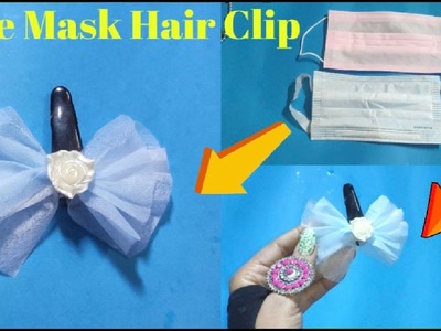 How to reuse Disposable Mask|Homemade Hair Clip Decoration|Diy Tic Tac Clip |Mask Craft |Mask Decor