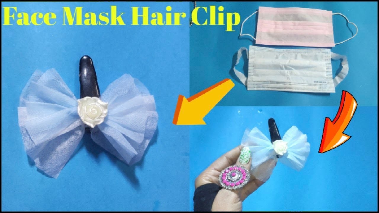 How to reuse Disposable Mask|Homemade Hair Clip Decoration|Diy Tic Tac Clip |Mask Craft |Mask Decor