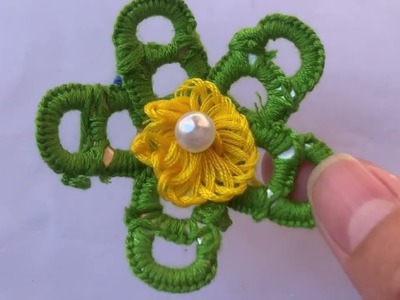 Incredible.super beautiful craft idea with opening ring and yarn.step by step