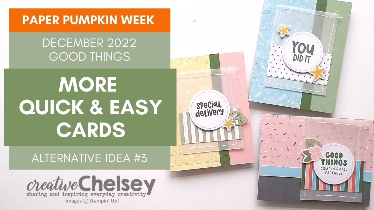 More Quick & Easy Handmade Cards With The December 2022 Paper Pumpkin Kit - Stampin' Up!