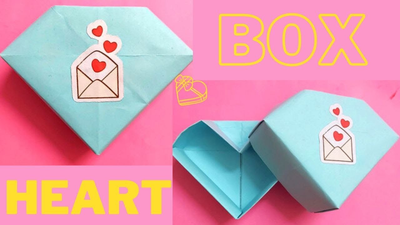 Origami Heart Box With a Lid - How to Fold | DIY Heart Gift Box How To Make A Heart Shape ❤️Box