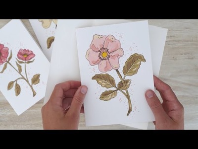 Painting Floral Greeting Cards with Gouache