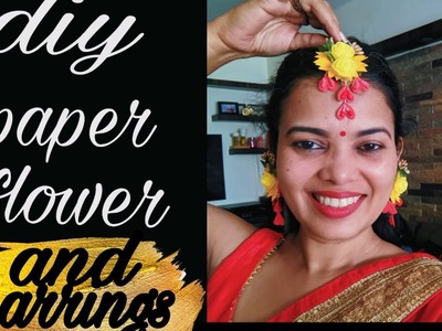 PAPER SE BANAYE FLOWER EARRINGS! Create ideas Make Money  Learn to make handmade jewelry DIY