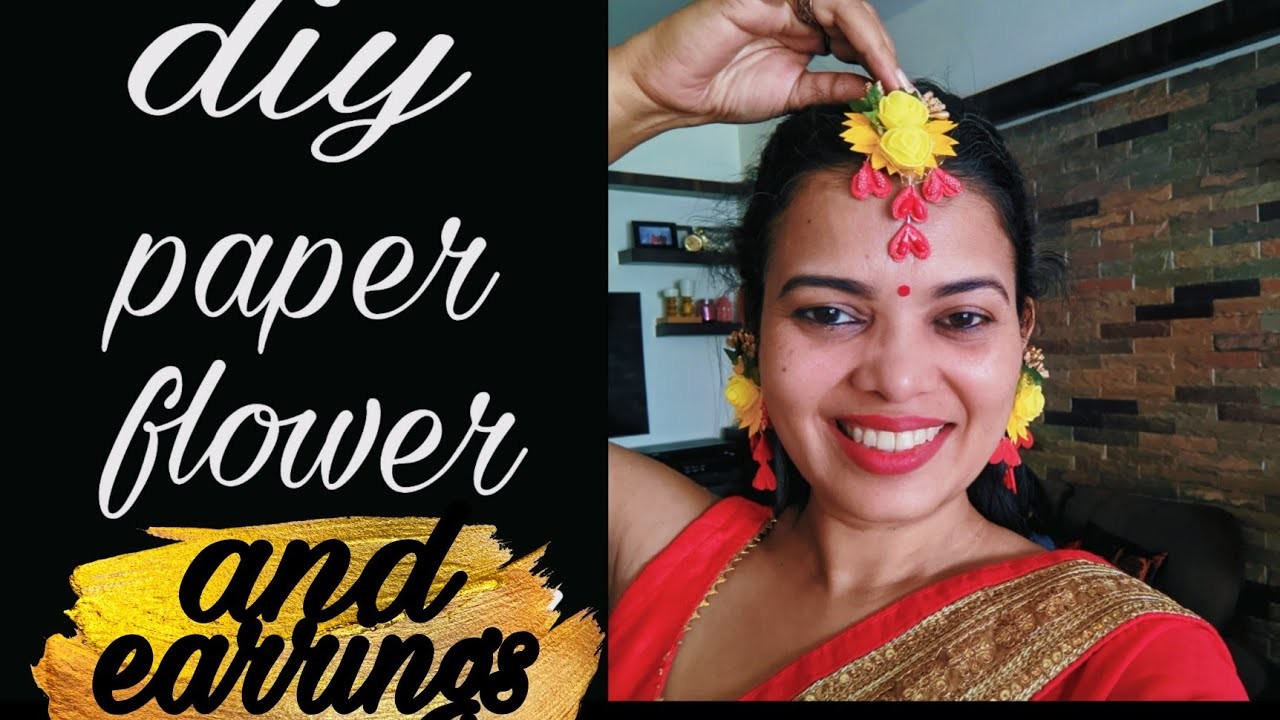 PAPER SE BANAYE FLOWER EARRINGS! Create ideas Make Money  Learn to make handmade jewelry DIY