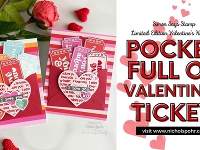 Pocket Full of Tickets Valentine's Cards (Simon Says Stamp)