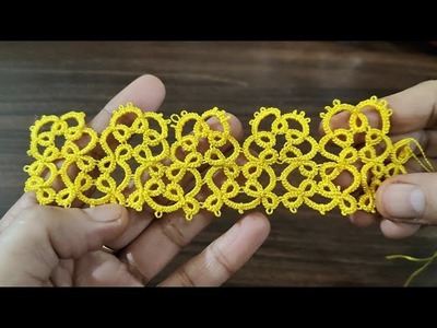 Tat beautiful broad lace: needle tatting. @threadpower4444