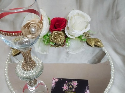 Very beautiful wedding glass decoration ideas |Doodh pilai k glass