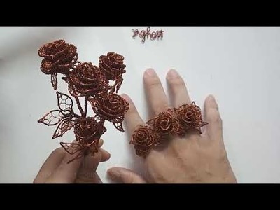 Wire art | irghost | 22 | DIY simple Ring Rose
