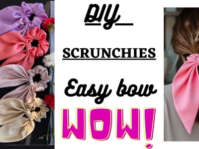 Wow???? DIY SRUNCHIES✔️Easy Bow.Easter Scrunchie Tutorial.DIY Hair Scarf