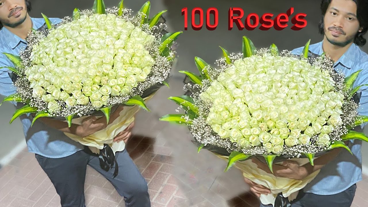100 roses arrange flowers Bouquet. || flower wrapping techniques || Flower Bouquet arrangement