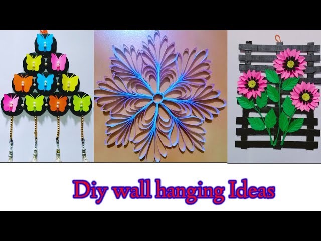 3 Paper craft for home decoration.wall hanging craft ideas.Home Decorating ideas.Diy wall decor.diy