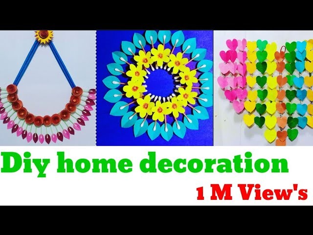 3 Paper craft for home decoration.wall hanging craft ideas.Home Decorating ideas.wall hanging.diy