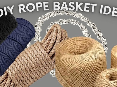 5 Eco-Friendly Jute Rope Basket ideas|| 5 easy and affordable DIY jute rope basket ideas @YouTube