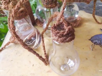 5 Minute Crafts DIY Unique Hanging Bulb Pot Ideas