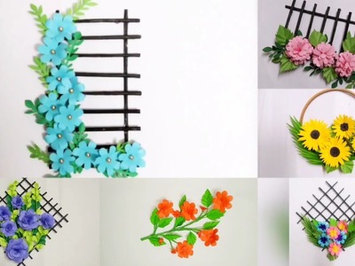6 DIY paper flower wall hanging ideas. Wall decorations