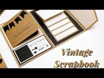 ASMR | Vintage theme scrapbook | Best handmade gift ideas
