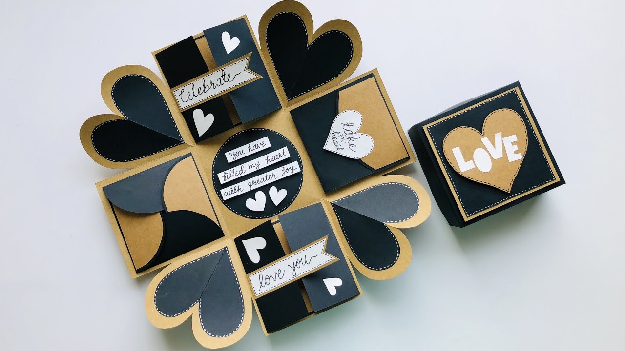Beautiful Handmade EXPLOSION BOX for Boyfriend.DIY Explosion Box Idea@ArtCraftByTulsi