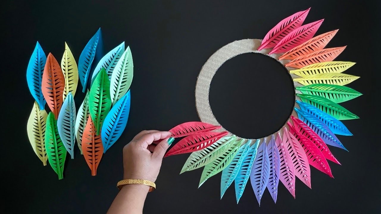 Beautiful Paper Wall Hanging Craft. Paper Craft For Home Decoration. DIY Wall Decor. Easy Wall Mate