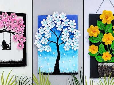 Best paper craft for home decor | Paper flower wall decor | Unique wall hanging craft | Room decor