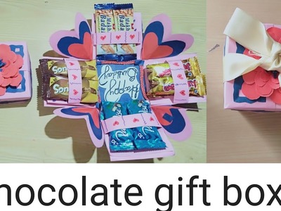 Birthday chocolate gift box kaise banaye  explosion box