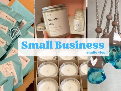 BTS Packing Orders for my SMALL business! candle studio vlog | Fate Beauty