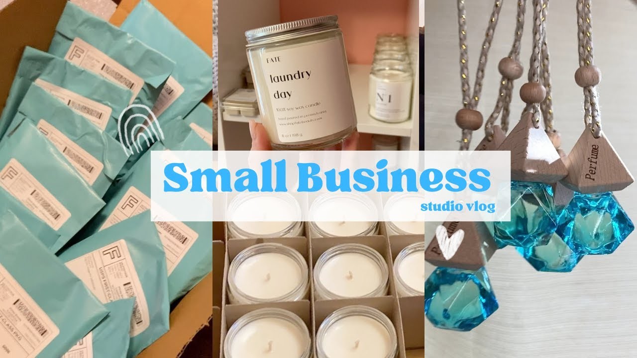 BTS Packing Orders for my SMALL business! candle studio vlog | Fate Beauty