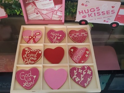 Decorating Wooden Hearts ~ Valentine DIY 2023