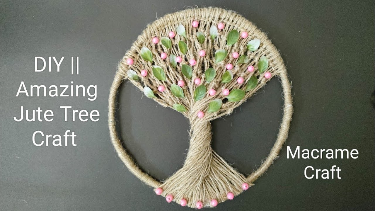 DIY || Amazing Jute Tree Craft || Macrame Wall Hanging || Home decor idea #myeasycrafts