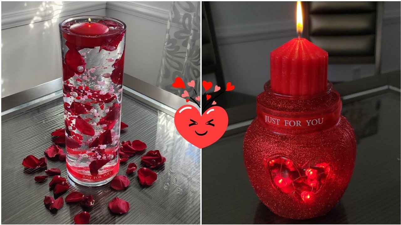 DIY Dollar Tree Candle Decor Craft for Valentine's Day pt.1 ♥️