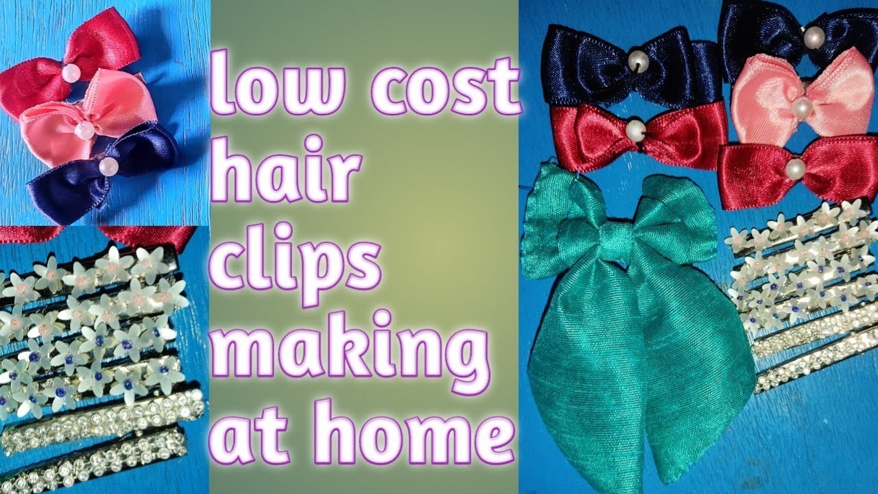 Diy hair clips|| diy bow hair clip|| handmade hair clips || low budget hair clips making at home