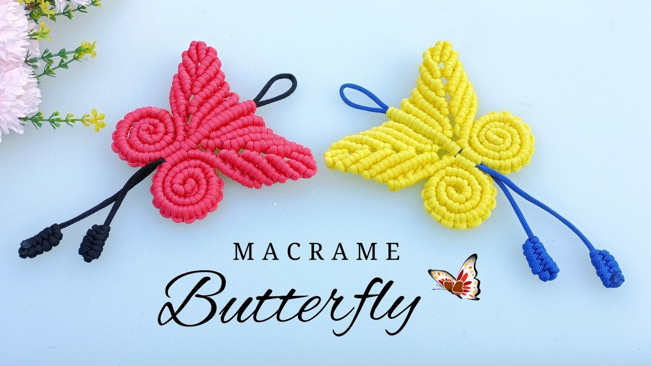 DIY Handmade Macrame Butterfly | Mini Macrame Butterfly Wall Hanging Home Decor
