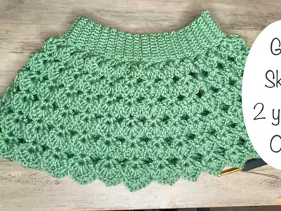 DIY HOW TO CROCHET A SKIRT FOR 2 Years Old Girl Tutorial
