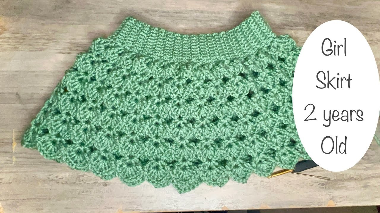 DIY HOW TO CROCHET A SKIRT FOR 2 Years Old Girl Tutorial