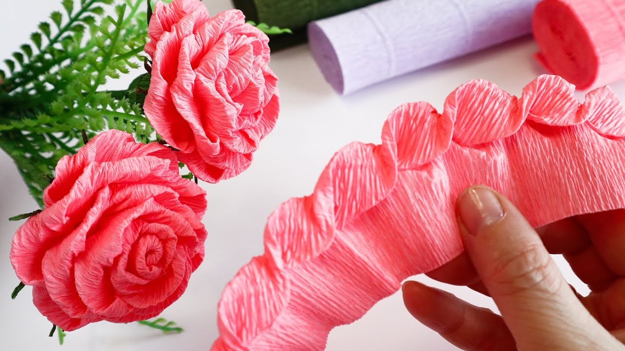 DIY ???? How to Make Paper Roses ???? Crepe paper decorating ideas.