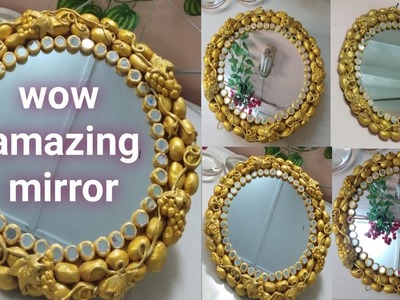 Diy Mirror wall Decor????Diy wall Hanging craft ideas????Home Decorating ideas????Diy unique wall Decor