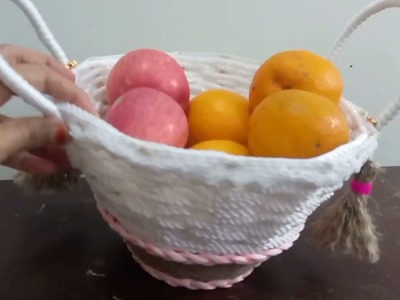 Diy storage basket.Basket weaving.Baskets.Hand made