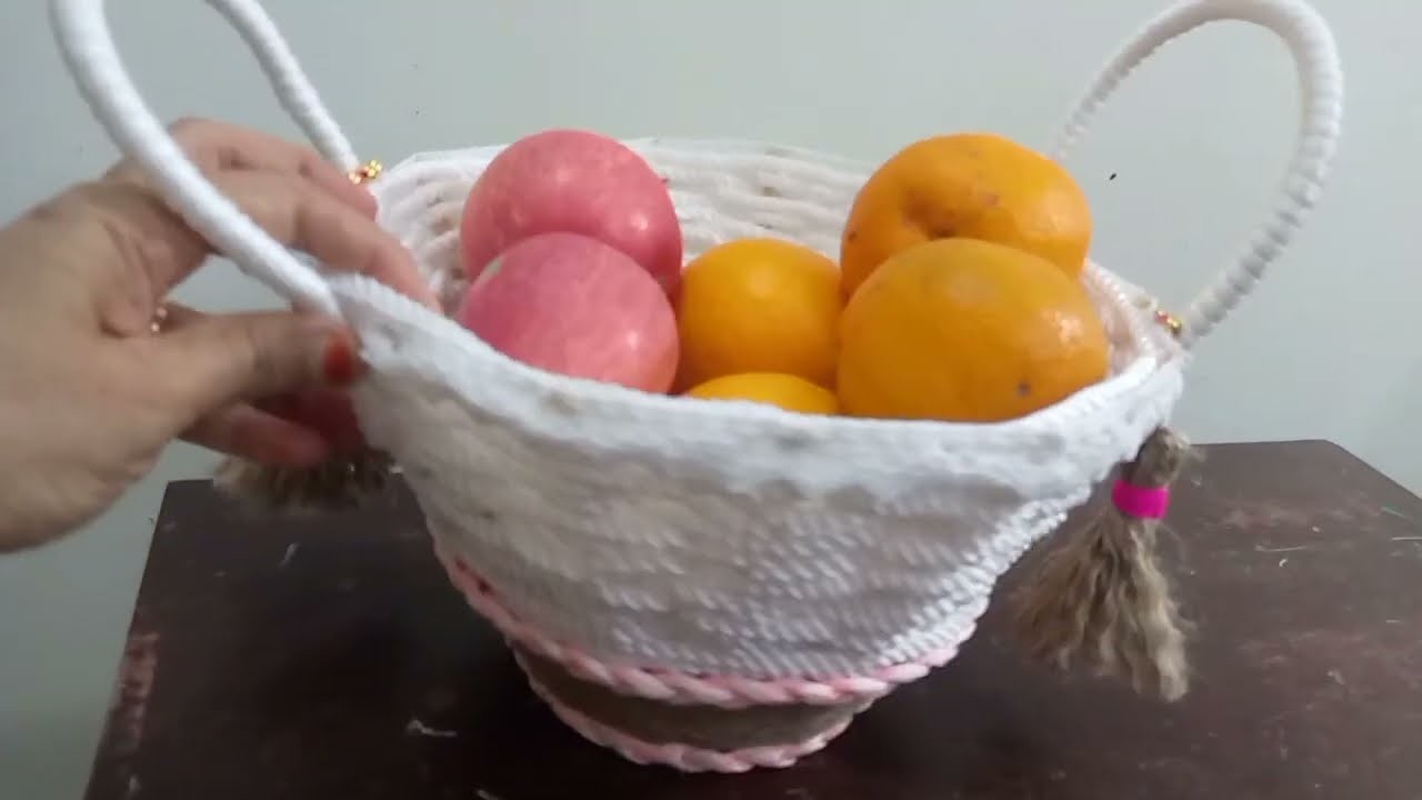 Diy storage basket.Basket weaving.Baskets.Hand made