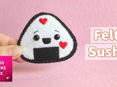 DIY:  Sushi Felt Badge  | Felt Craft | Valentine Craft | Food Craft.