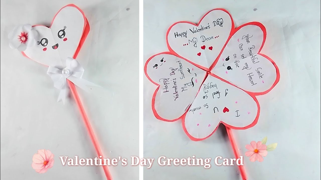 DIY Valentine's Day Greeting Card.How To Make Valentine's Day Card.Valentine's Day Making Easy