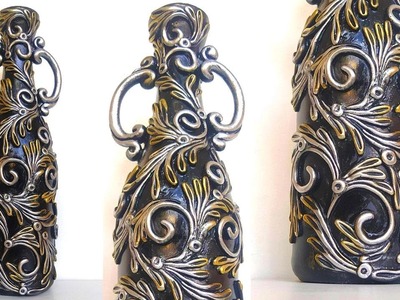 DIY Vase out  of Glass Bottle