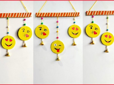 Diy wall hanging craft idea||emoji wall decoration
