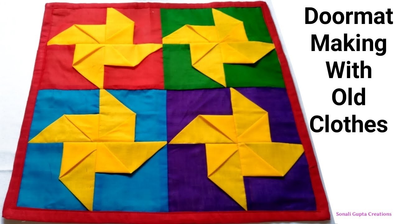 Doormat Making At Home With Old Clothes.Door mat.Paydan Banane Ka Tarika.DIY Doormat Design Idea.Mat