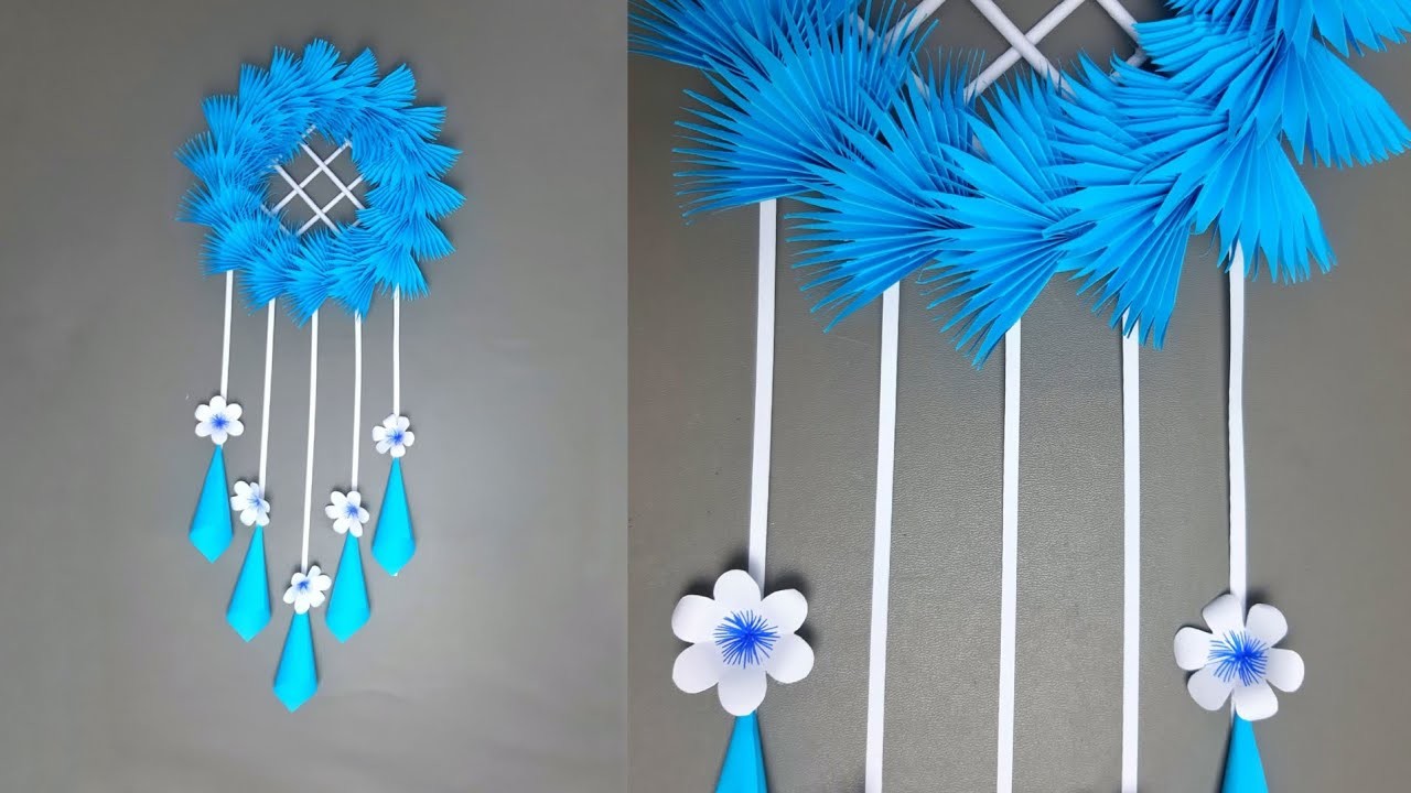 Easy and quick blue wall hanging for wall decoration | wallmate ideas