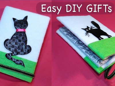 Easy DIY notebook cover, handmade gift for best friend, Mini plush notebooks Valentine handmade gift