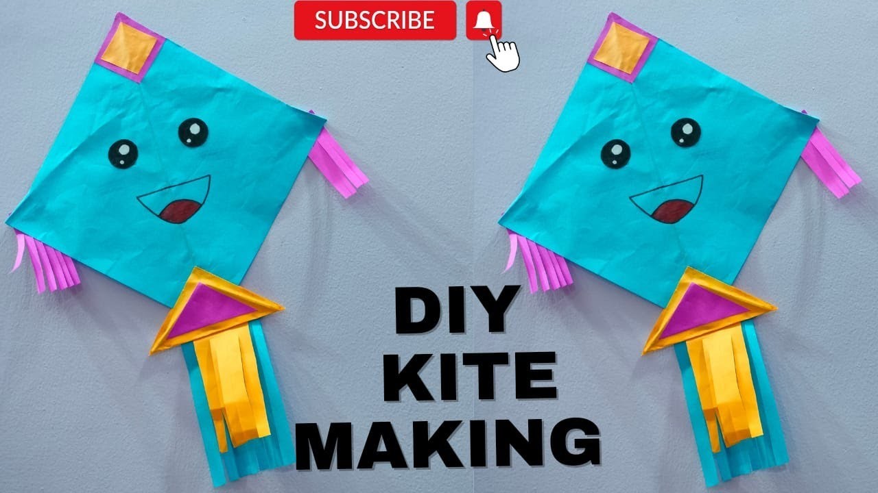 Easy Paper Kite.How To Make Paper Kite At Home.Makar Sankranti Craft ...